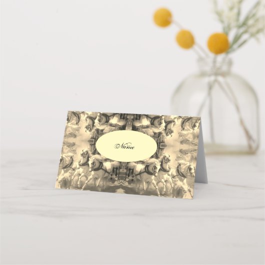 Horses –Pferde – Namen プレイスカード (正面)