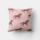 Horses Pretty Pink Roses Floral   クッション (裏面)