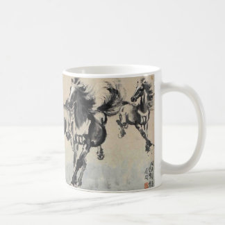 Horses running コーヒーマグカップ