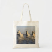 Horses Running in Water Tote Bag Horse Lovers トートバッグ (正面)