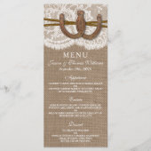 Horseshoeの素朴コレ結婚クション・メニュー・カード メニュー (正面)
