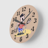 HorseShoeピッチングウォールクロック ラウンド壁時計 (傾斜)