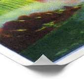 Horseshoe滝が夜間に点灯 ポスター (角)