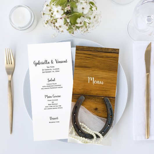Horseshoe and Pearls Country Western 結婚's Menu メニュー