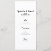 Horseshoe and Pearls Country Western 結婚's Menu メニュー (裏面)