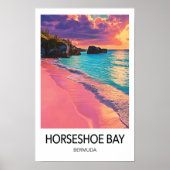 Horseshoe Bay Bermuda Travel Poster ポスター (正面)