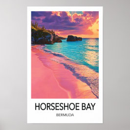 Horseshoe Bay Bermuda Travel Poster ポスター