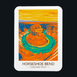 Horseshoe Bend Colorado River Vintage マグネット<br><div class="desc">Horseshoe Bend Colorado River vector artwork design.</div>