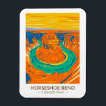 Horseshoe Bend Colorado River Vintage マグネット<br><div class="desc">Horseshoe Bend Colorado River vector artwork design.</div>