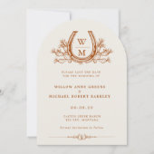 Horseshoe Cactus Western Arch Photo Save the Date 招待状 (正面)