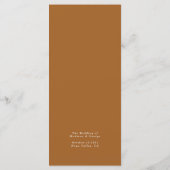 Horseshoe Cactus Western Country Crest Wedding  メニュー (裏面)