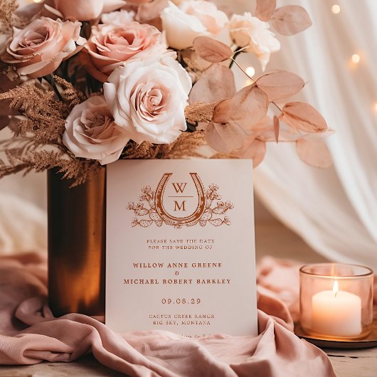 Horseshoe Cactus Western Country Photo 結婚's ポストカード