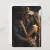 Horseshoe Cactus Western Country Photo 結婚's 招待状 (裏面)