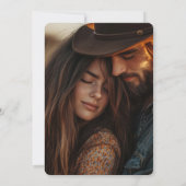 Horseshoe Cactus Western Photo Save the Date 招待状 (裏面)