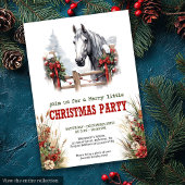Horseshoe charm Christmas party editable invites 招待状