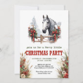 Horseshoe charm Christmas party editable invites 招待状 (正面)