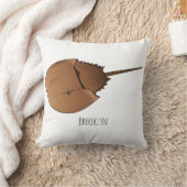 Horseshoe crab cartoon illustration クッション (ブランケット)