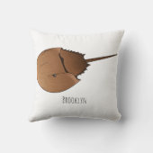 Horseshoe crab cartoon illustration クッション (裏面)