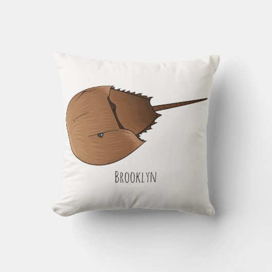 Horseshoe crab cartoon illustration クッション (正面)