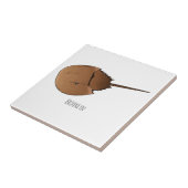 Horseshoe crab cartoon illustration タイル (側面)