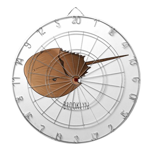 Horseshoe crab cartoon illustration ダーツボード (正面)