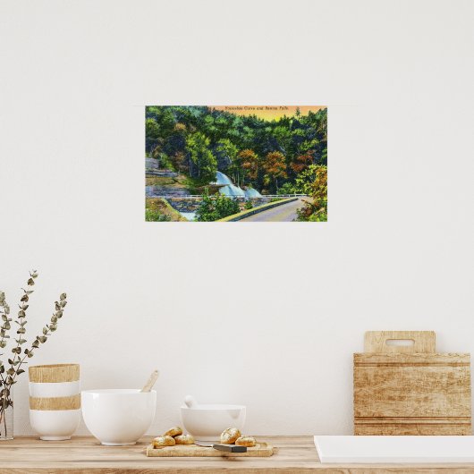 Horseshoe Curve View of Bastion滝 ポスター (キッチン)