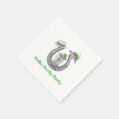 Horseshoe, Fancy Hats, Mint Julep Derby Custom スタンダードカクテルナプキン (角)