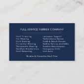 Horseshoe Farrier 名刺 (裏面)