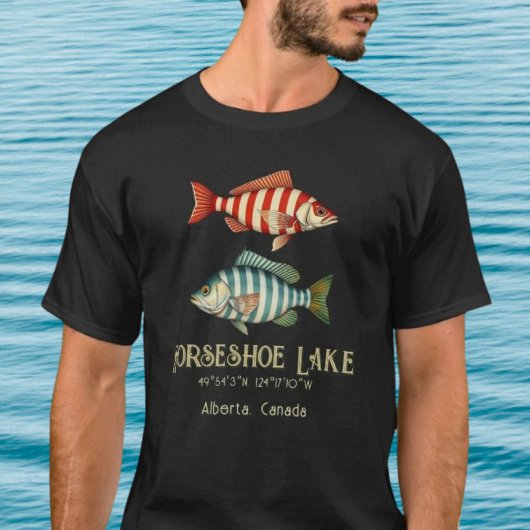 Horseshoe Lake Albertaカナダの魚の服 Tシャツ