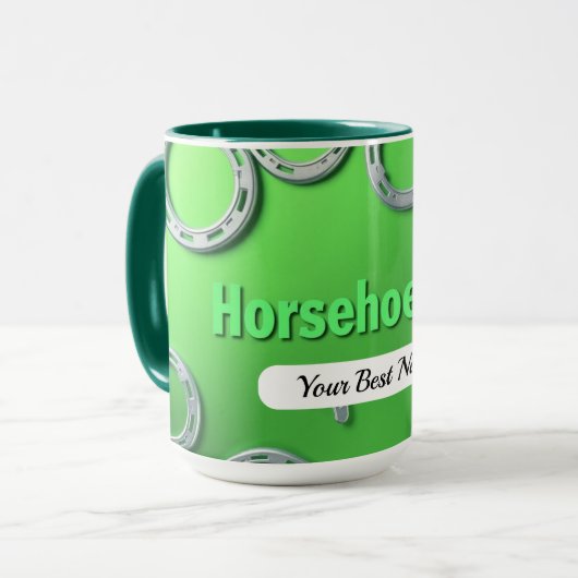 Horseshoe Luck Mug Custom マグカップ (正面左)