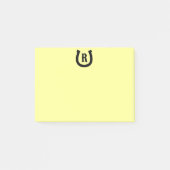 Horseshoe monogram yellow Post-it®ノート ポストイット (正面)