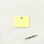Horseshoe monogram yellow Post-it®ノート ポストイット (デスク上)