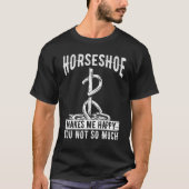 Horseshoe Pitching Game makes me happy Tosser Thro Tシャツ (正面)