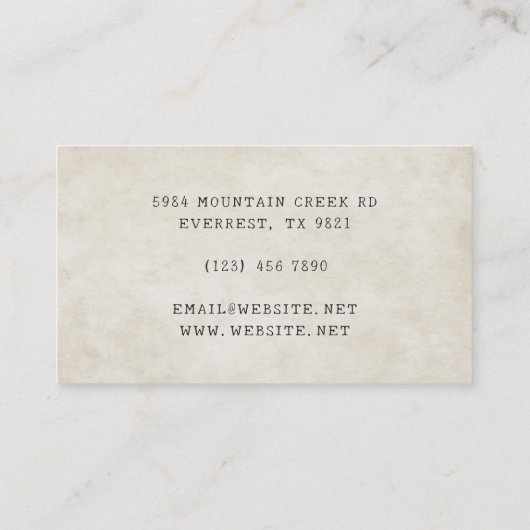 Horseshoe Rose Equestrian Farm Ranch Horse 名刺 (裏面)