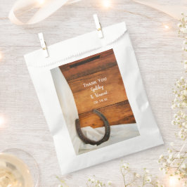 Horseshoe Satin Country Western 結婚's Thank You フェイバーバッグ