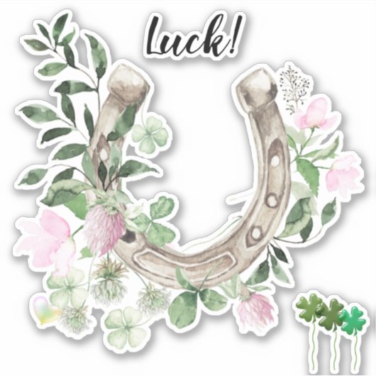 Horseshoe & Shamrocksシール シール (正面)