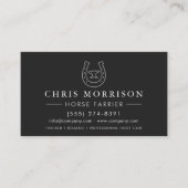 Horseshoeing Farrier QR Code 名刺 (正面)