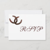 Horseshoes素朴 Country Weding RSVPカード (裏面)