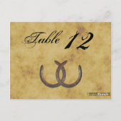 Horseshoes 素朴 動揺して bgテーブル番号 ポストカード (裏面)