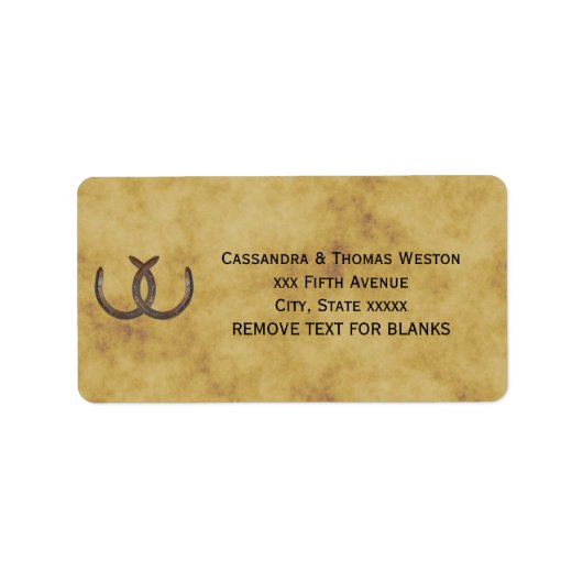 Horseshoes BG素朴アドレ動揺してス ラベル (正面)