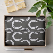 Horseshoes Black Equestrian Cowboy Horse Barn 薄葉紙 (ギフト)