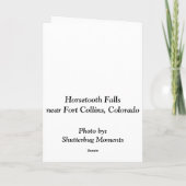 Horsetoothの滝 カード (裏面)