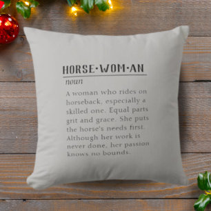Horsewoman装飾用クッションの定義 クッション