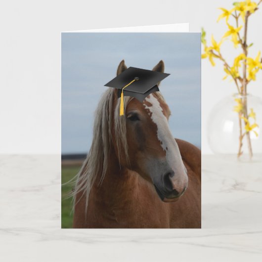 Horsey卒業 カード (黄色い花)