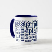 Horsey女の子の馬場馬術は濃紺のマグを名づけます マグカップ (正面左)