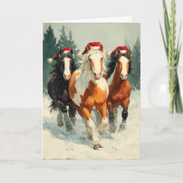  Horsey Christmas Greeting Card  シーズンカード