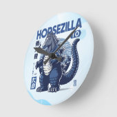 Horsezilla Shirt | Giant Monster Horse Art | Epic  ラウンド壁時計 (傾斜)