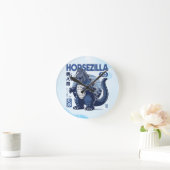 Horsezilla Shirt | Giant Monster Horse Art | Epic  ラウンド壁時計 (ホーム)