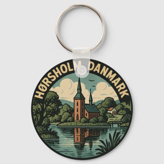 Hørsholm Denmark Church キーホルダー (正面)