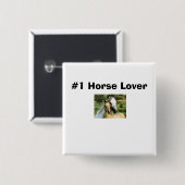 horsie、#1馬好き 缶バッジ (正面&裏面)